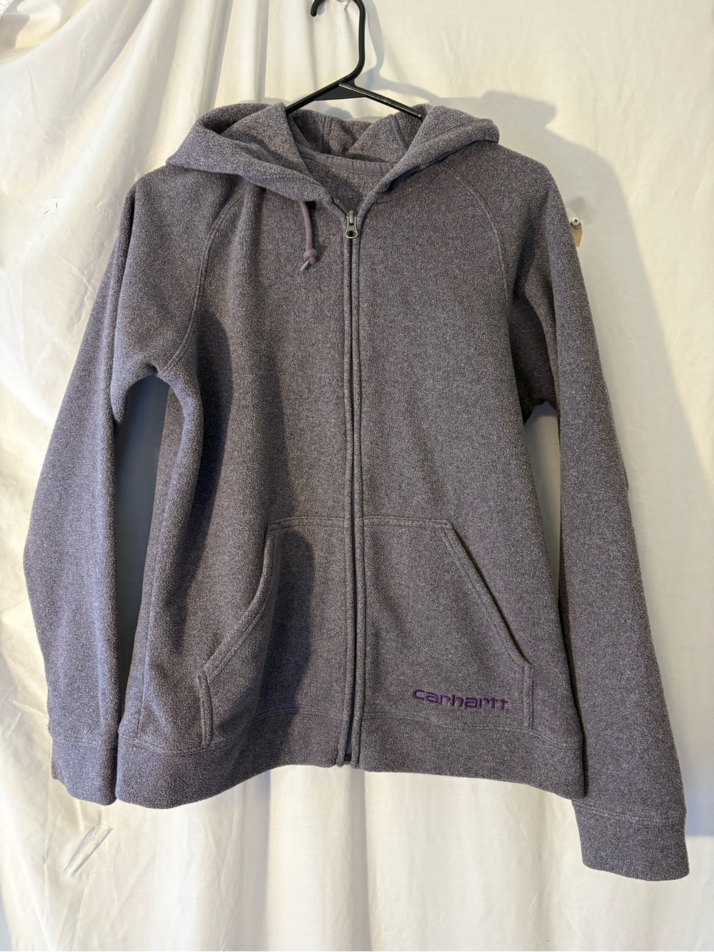 Carhartt Women's Heather Purple Full-Zip Hooded Sweatshirt